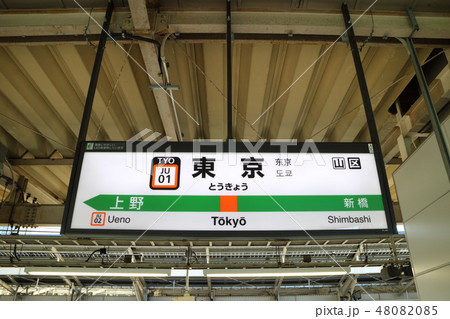 東京駅の駅名表示版(宇都宮・高崎) 48082085