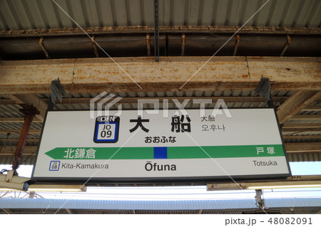 大船駅の駅名表示版(横須賀・総武快速) 48082091