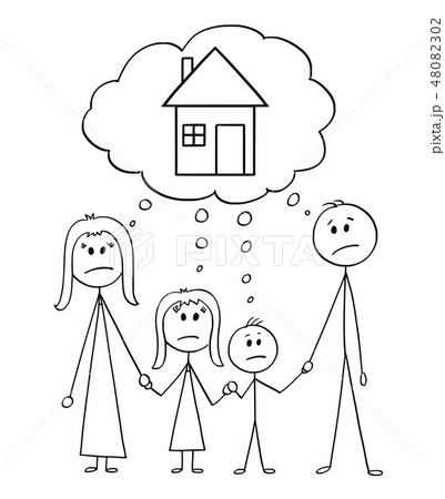 family cartoon images black and white