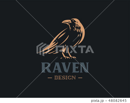 The raven sits on its paws. The raven sits on its paws. 48082645