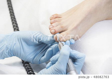 Process of pedicure at beauty salon Process of pedicure at beauty salon 48082763