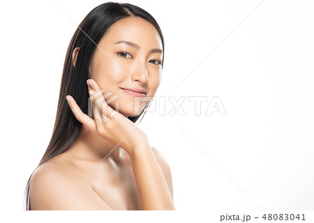 Beautiful Young asian Woman with Clean Fresh Skin Beautiful Young asian Woman with Clean Fresh Skin 48083041