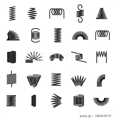 Metal Springs Twisted Spiral Flexible Coil のイラスト素材