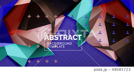 Triangular low poly background design 48085723