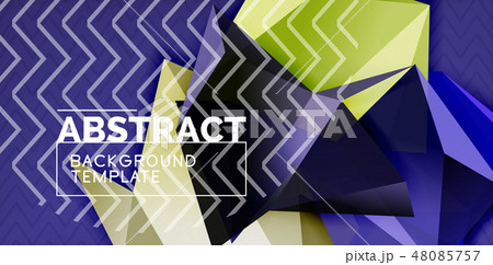 Vector triangular 3d geometric shapes background, modern poster design Vector triangular 3d geometric shapes background, modern poster design 48085757
