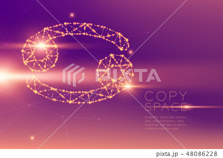 Cancer Zodiac sign wireframe polygon futuristic 48086228