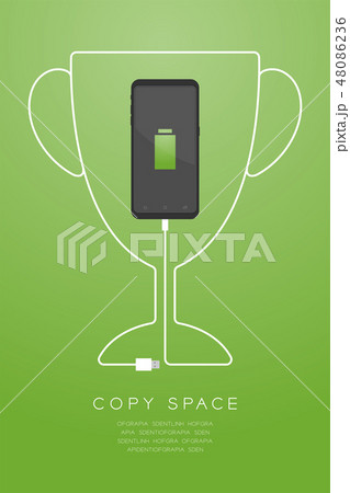 Trophy Cup number one shape made from usb charger Trophy Cup number one shape made from usb charger 48086236