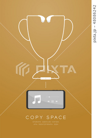 Trophy Cup Number one shape from cable Earphones Trophy Cup Number one shape from cable Earphones 48086242