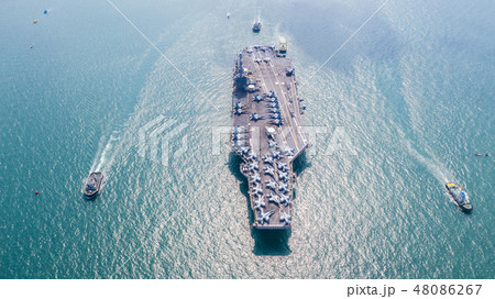 Navy Nuclear Aircraft carrier, Military navy ship 48086267