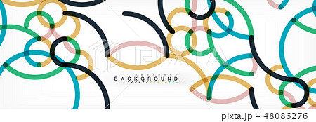 Curly wave lines abstract background design, transparent color lines on gray Curly wave lines abstract background design, transparent color lines on gray 48086276