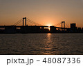 レインボーブリッジ夕焼け 48087336