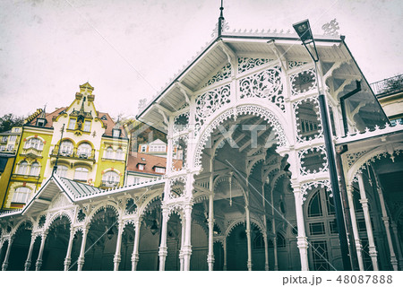 Typical architecture in Karlovy Vary, Czech 48087888