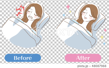 Toothbrushing lady illustration set 48087988