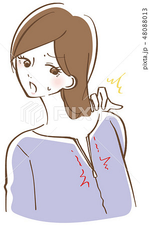 太ってファスナーが閉まらない女性 太ってファスナーが閉まらない女性 48088013