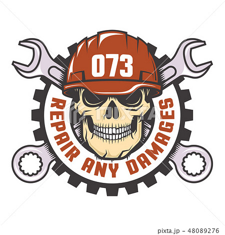 Skull in a red helme 48089276