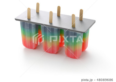 手作り虹色アイスキャンディー 48089686