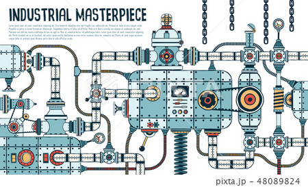 Incredible complex industrial machine Incredible complex industrial machine 48089824