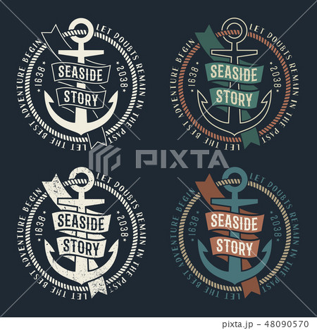 marine retro emblems 48090570