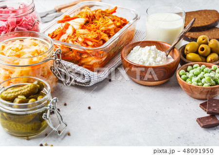 Probiotics food concept.  48091950