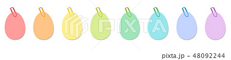 Easter Eggs Paper Clips Notes Colors 48092244