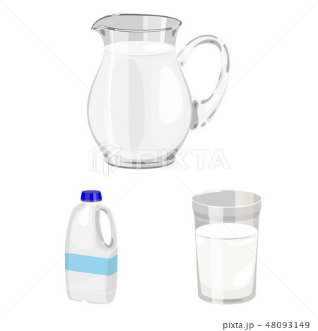 Milk product cartoon icons in set collection for design.Milk and food vector symbol stock web 48093149