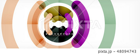 Round linear circle shapes background 48094743