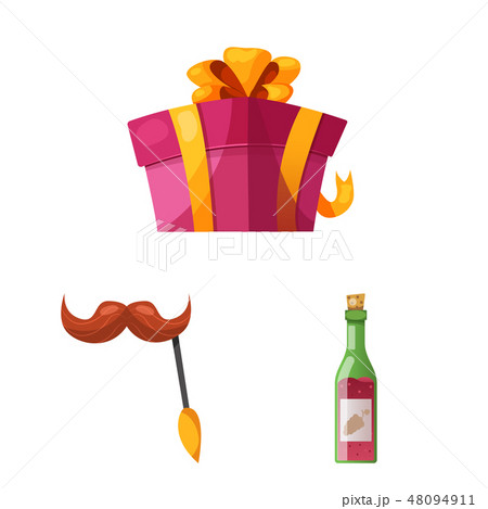 Vector design of party and birthday logo. Set of party and celebration stock vector illustration. Vector design of party and birthday logo. Set of party and celebration stock vector illustration. 48094911