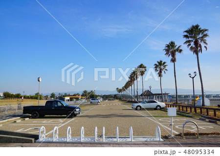 二色浜海浜緑地 駐車場 大阪府の写真素材 二色浜海浜緑地 駐車場 大阪府の写真素材