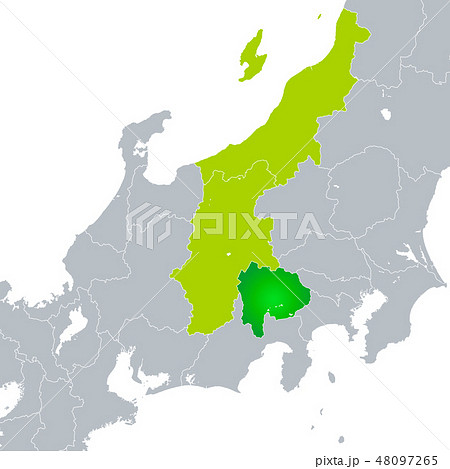 山梨県地図と甲信越地方 48097265