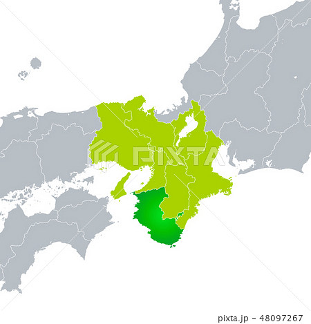和歌山県地図と近畿地方 48097267