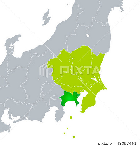 神奈川県地図と関東地方