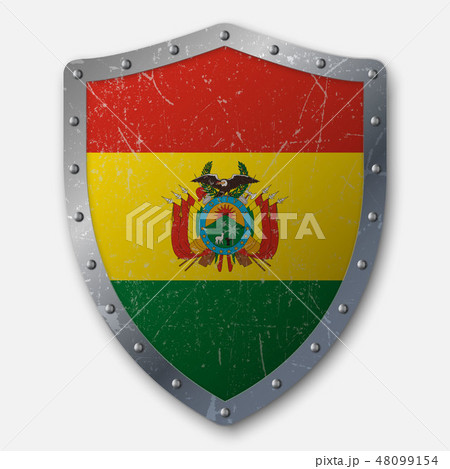 Old Shield with Flag Old Shield with Flag 48099154