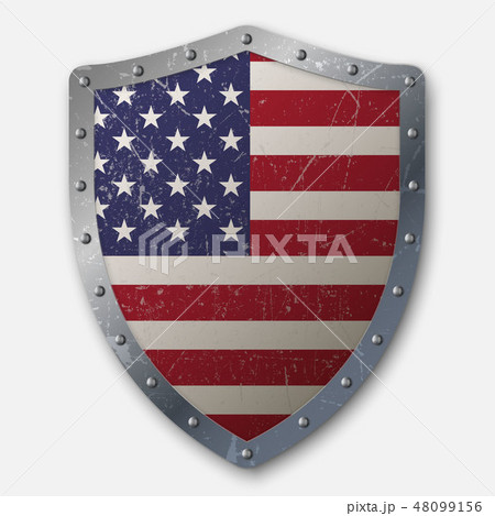 Old Shield with Flag Old Shield with Flag 48099156