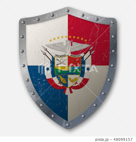 Old Shield with Flag Old Shield with Flag 48099157