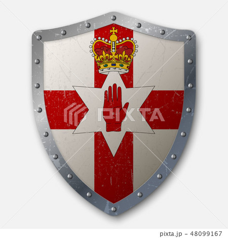 Old Shield with Flag Old Shield with Flag 48099167