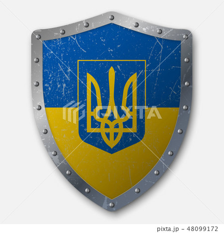 Old Shield with Flag Old Shield with Flag 48099172