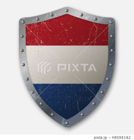 Old Shield with Flag Old Shield with Flag 48099182