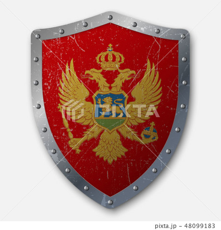 Old Shield with Flag 48099183