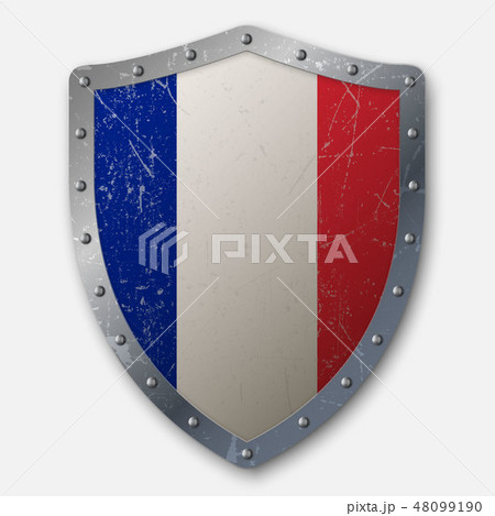Old Shield with Flag 48099190