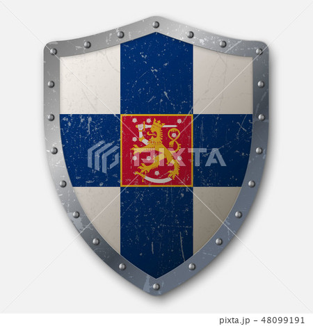Old Shield with Flag 48099191