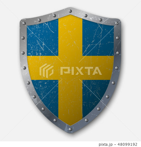 Old Shield with Flag 48099192