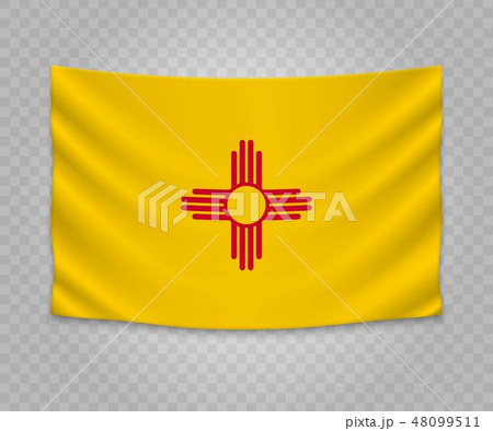 Realistic hanging flag Realistic hanging flag 48099511