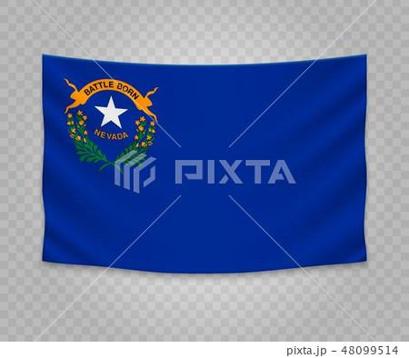 Realistic hanging flag 48099514