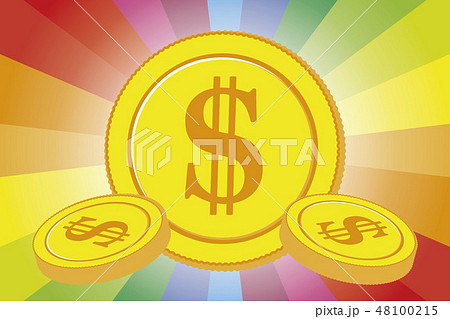 イメージ素材,お金,ポイント,マネー,金貨,メダル,コイン,カジノ,ギャンブル,大当たり,当選,懸賞 48100215