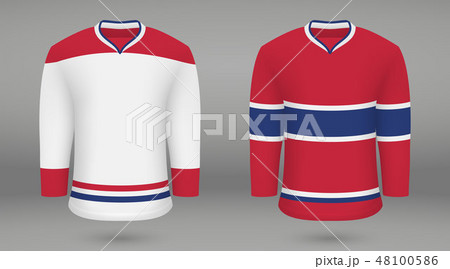 Shirt template forice hockey jersey 48100586