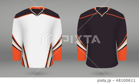 Shirt template forice hockey jersey 48100611