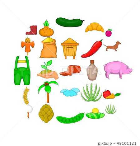 Manual labor icons set, cartoon style 48101121
