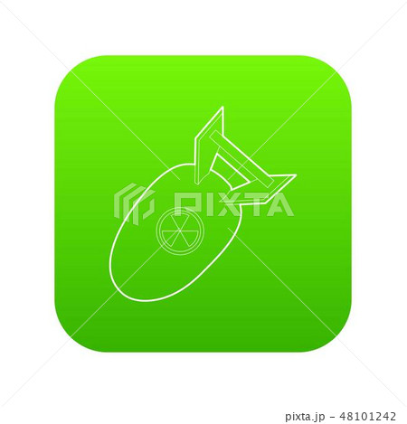 Atomic bomb icon green vector Atomic bomb icon green vector 48101242
