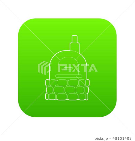 Oven icon green vector 48101405