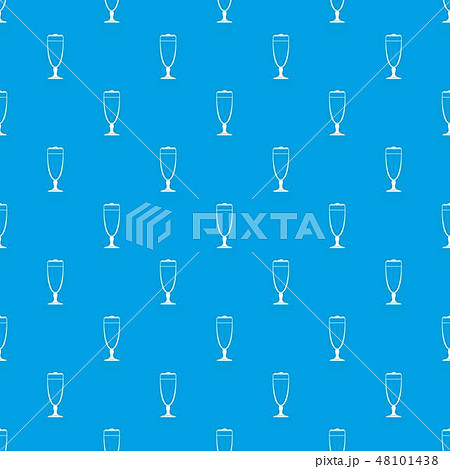 Wine glass pattern vector seamless blue 48101438